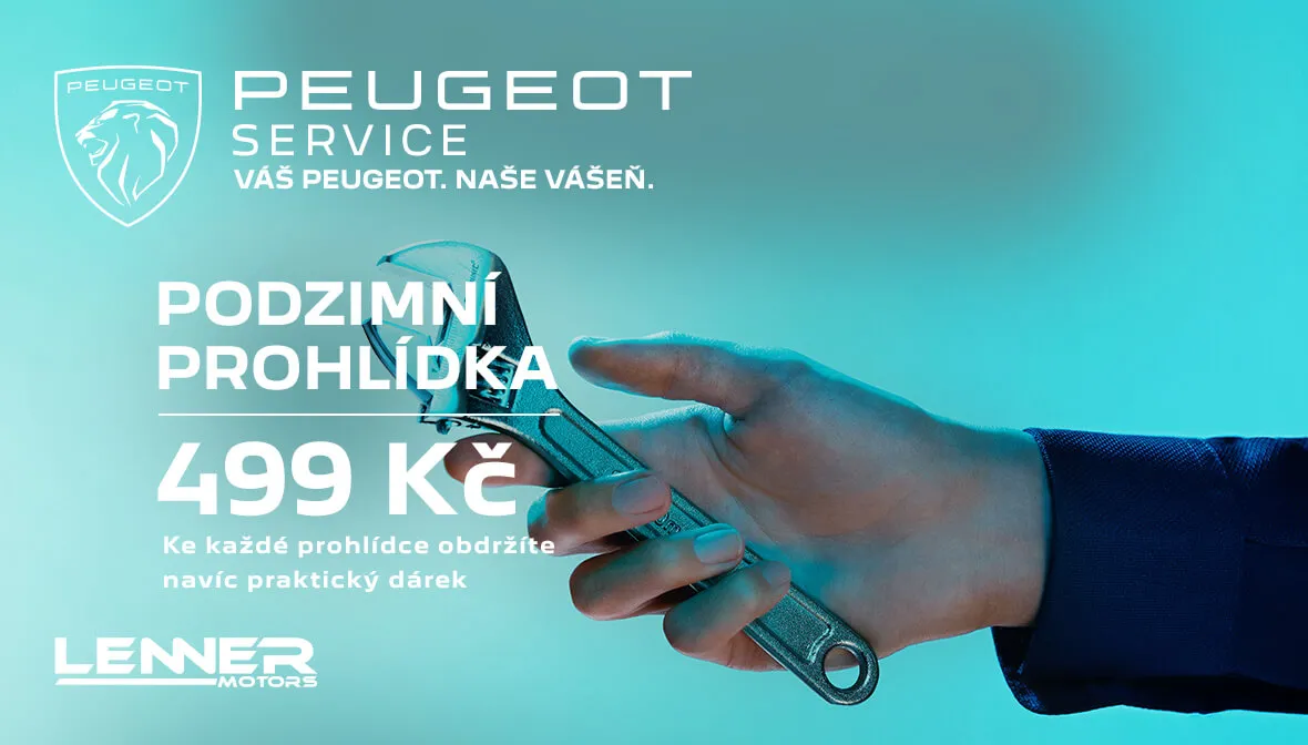 Podzimní prohlídka za 499 Kč Peugeot - Lenner Motors