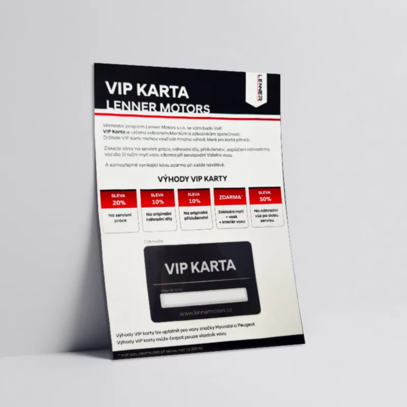 Bonus karta VIP - Lenner Motors